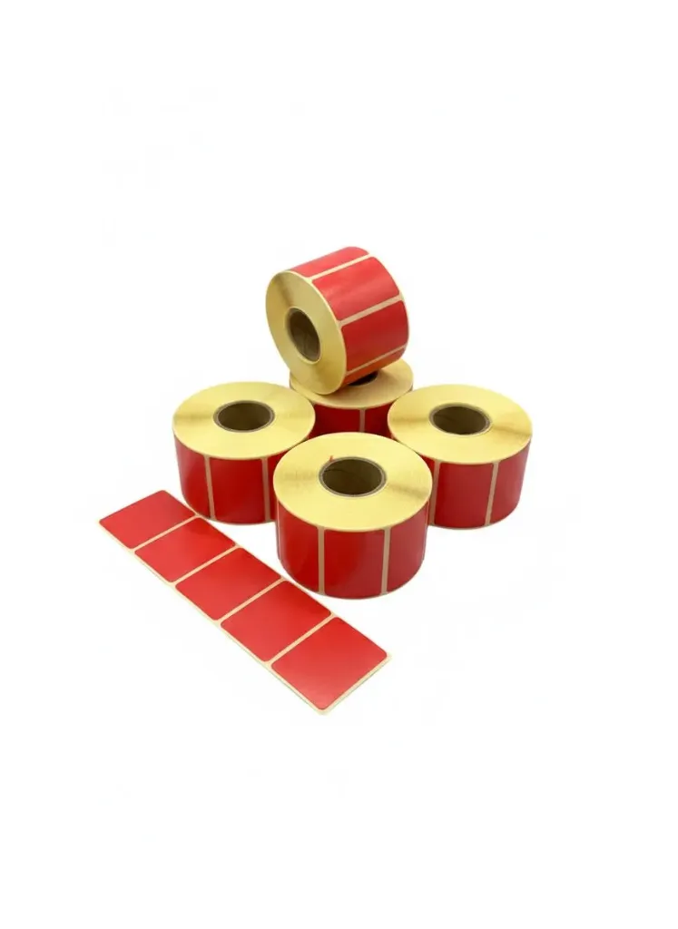 XROLL DT LABEL 38MM X 25MM - 1000LABEL/ROLL - Red