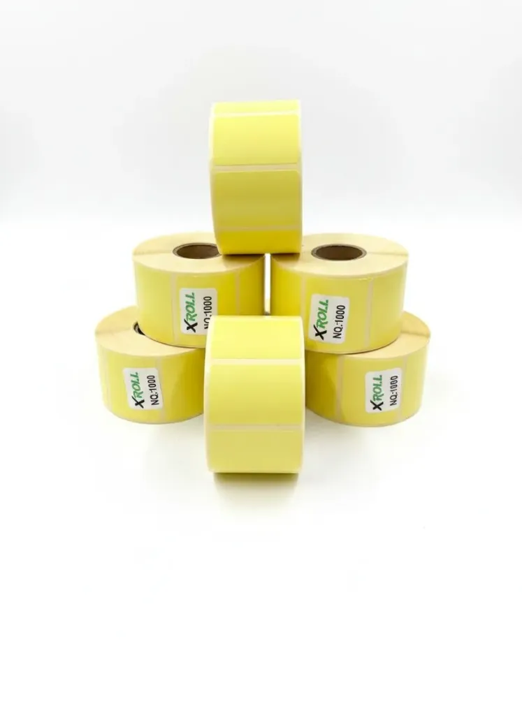 XROLL DT LABEL 38MM X 25MM - 1000LABEL/ROLL - Yellow